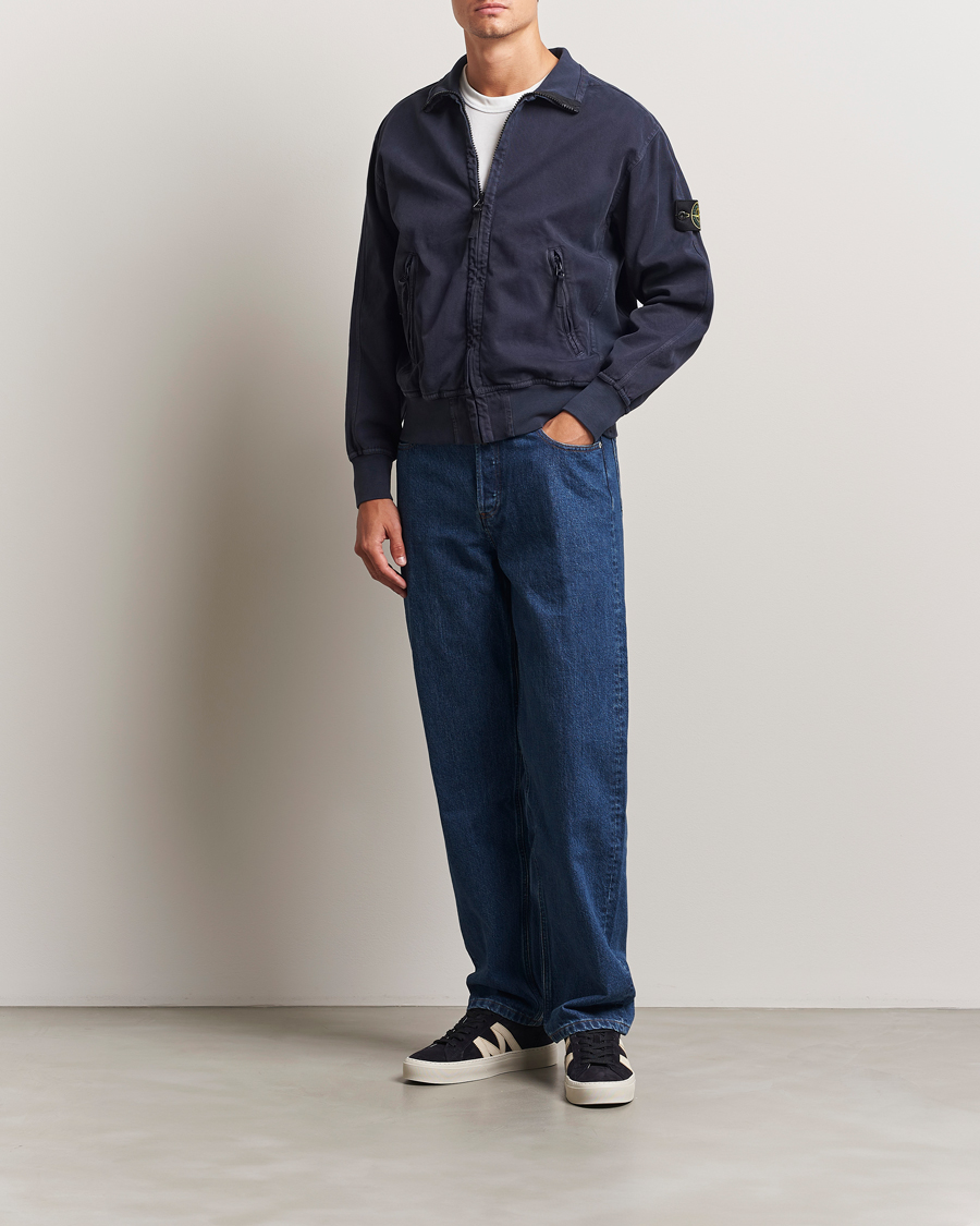 Homme | Manteaux Et Vestes | Stone Island | Organic Panama Cotton Track Jacket Ink