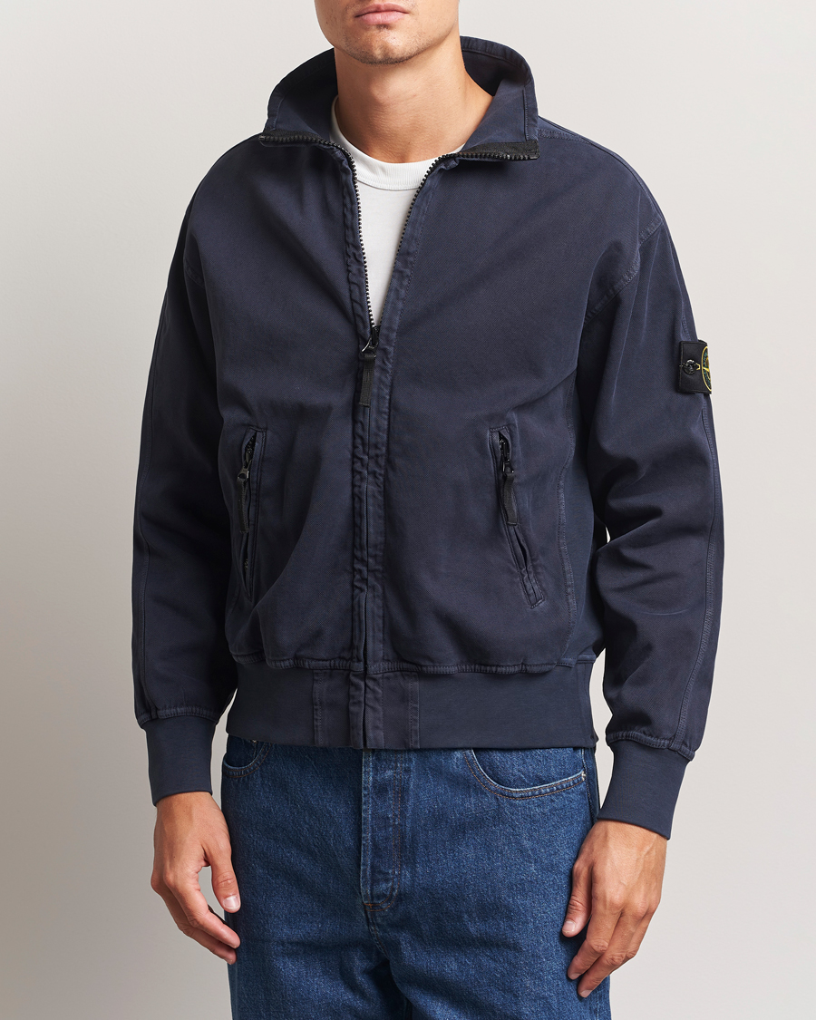 Homme | Manteaux Et Vestes | Stone Island | Organic Panama Cotton Track Jacket Ink