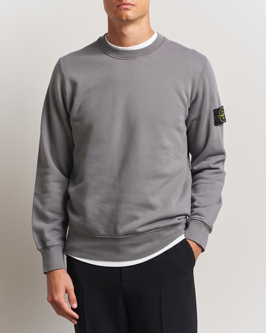 Homme | Pulls Et Tricots | Stone Island | Garment Dyed Fleece Sweatshirt Cement