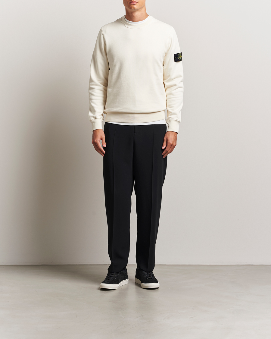 Homme | Pulls Et Tricots | Stone Island | Garment Dyed Fleece Sweatshirt Ivory