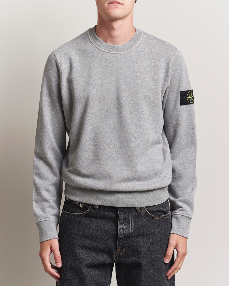 Heren | Truien | Stone Island | Garment Dyed Fleece Sweatshirt Grey Melange