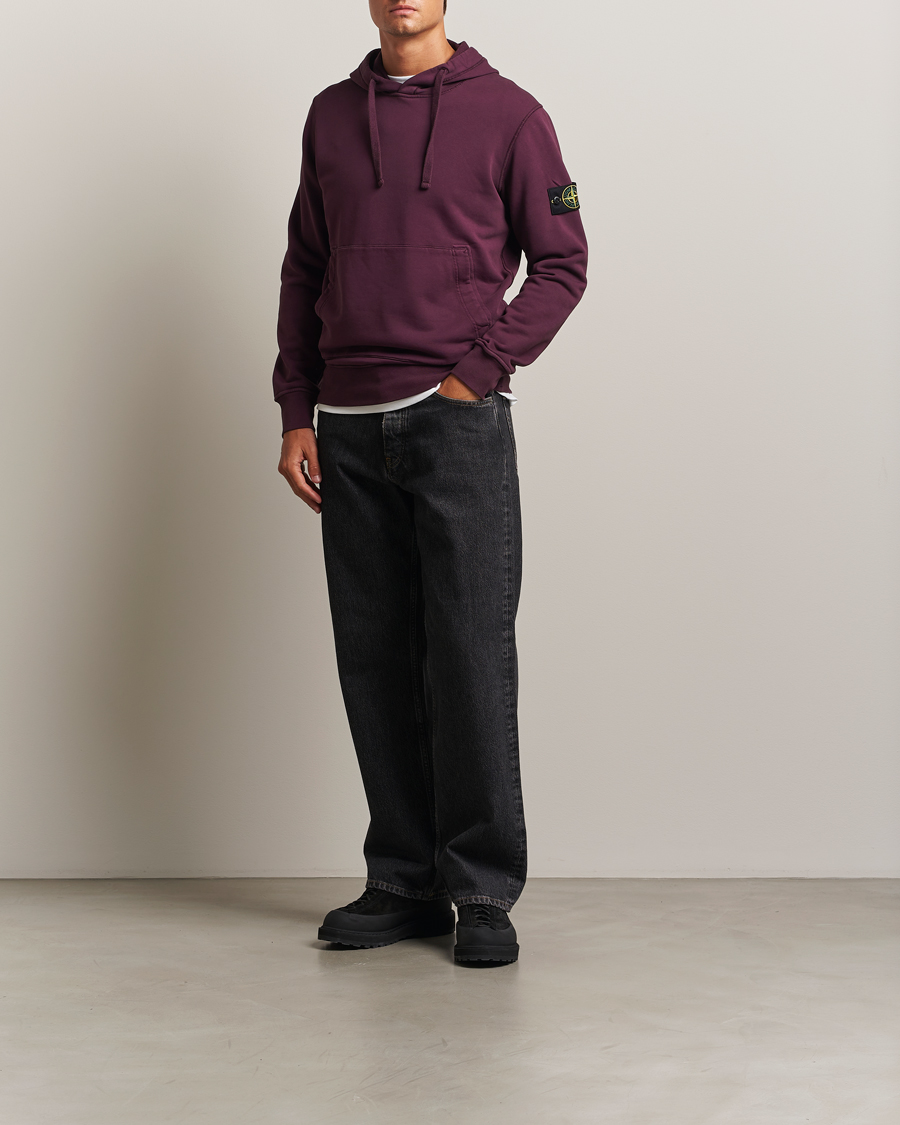 Heren | Truien | Stone Island | Garment Dyed Fleece Hood Amaranth