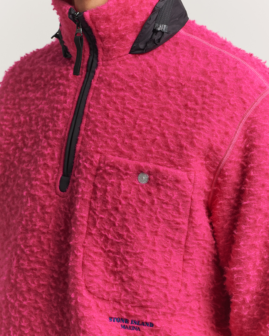 Homme | Pulls Et Tricots | Stone Island | Marina Ratteen Wool Half-Zip Fuxia