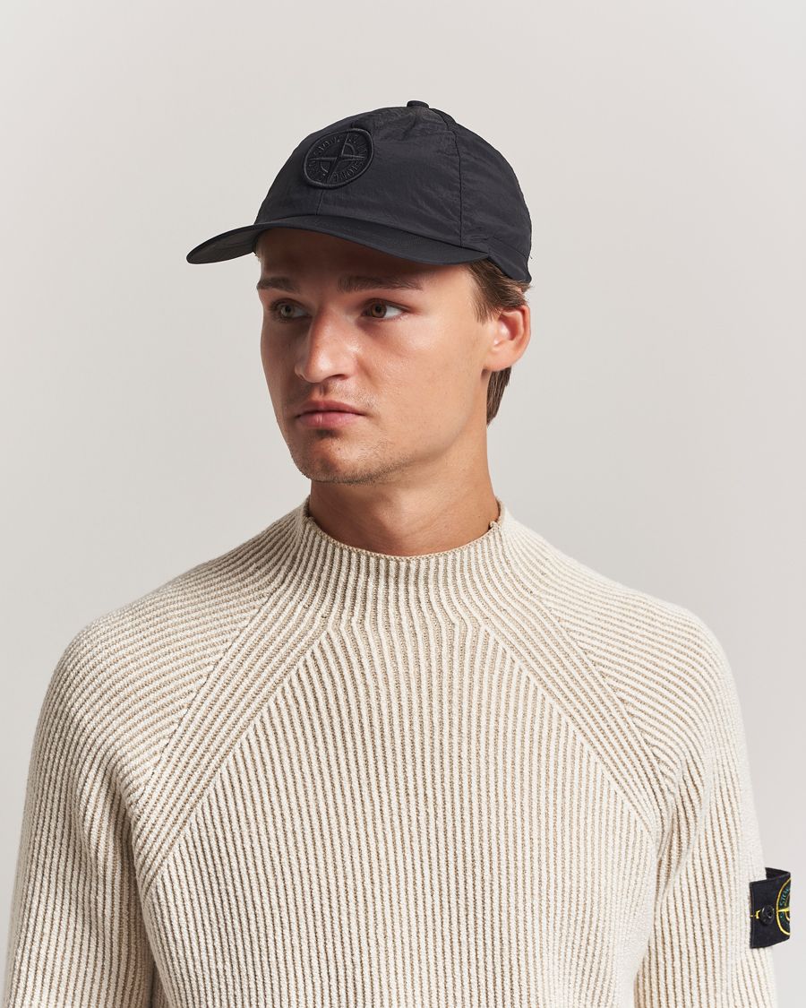 Homme | Bobs Et Casquettes | Stone Island | Nylon Metal Cap Black