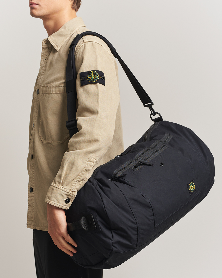 Homme | Sacs | Stone Island | Aluminum Tela Cotton Ripstop Weekendbag Black