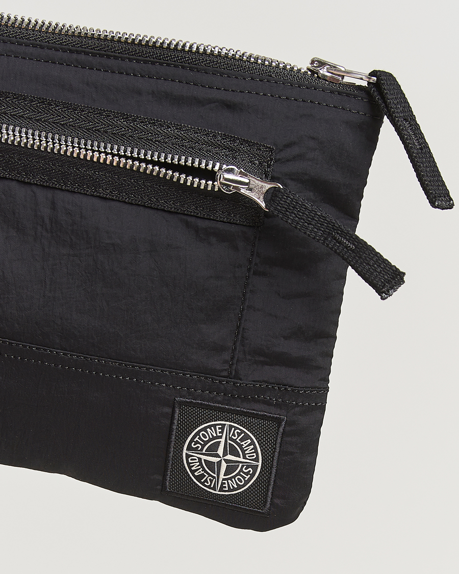Homme | Portefeuilles | Stone Island | Nylon Metal Zip Wallet Black