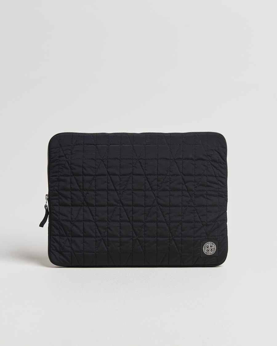 Heren | Tassen | Stone Island | Quilted Nylon Metal Laptop Case Black