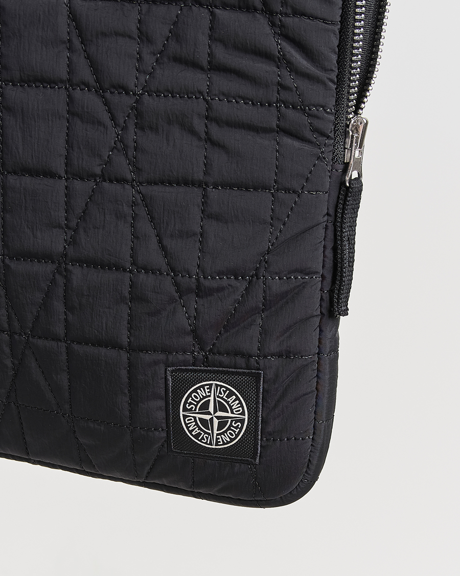 Heren | Tassen | Stone Island | Quilted Nylon Metal Laptop Case Black