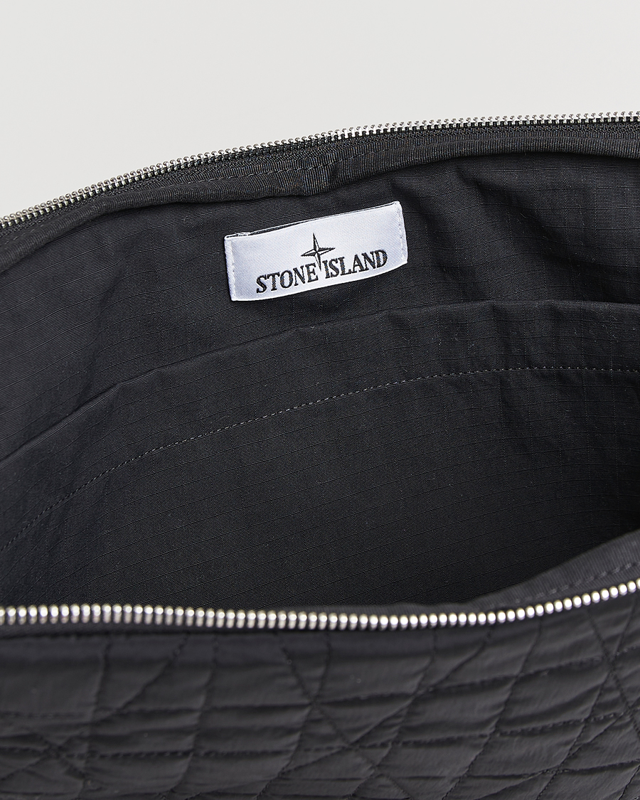 Heren | Tassen | Stone Island | Quilted Nylon Metal Laptop Case Black