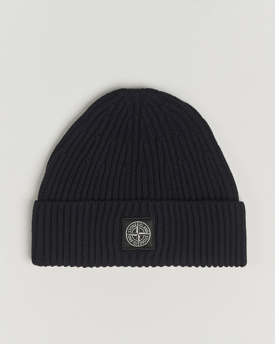 Homme | Stone Island Full Rib Wool Hat Navy Blue | Stone Island | Full Rib Wool Hat Navy Blue