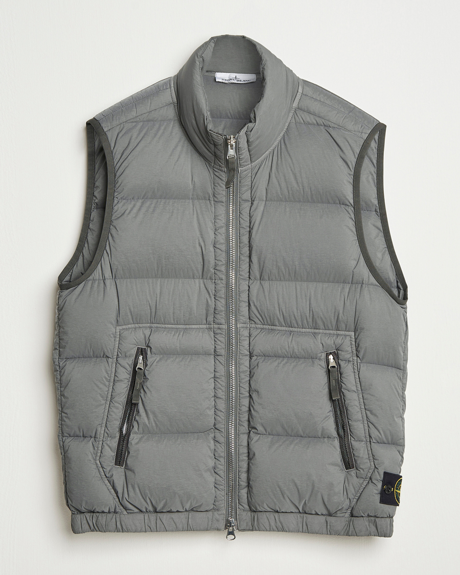 Homme | Manteaux Et Vestes | Stone Island | Seamless Tunnel Nylon Down Vest Cement