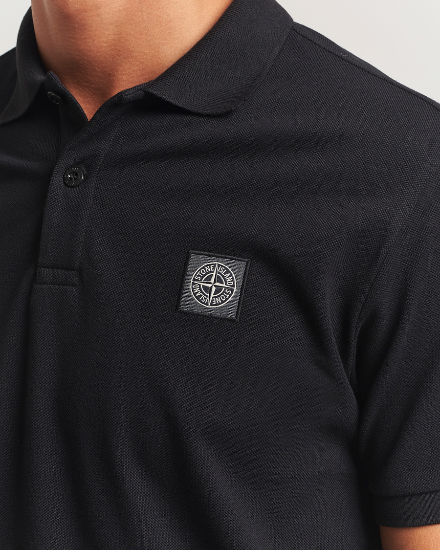 Homme | Polos | Stone Island | Organic Cotton Pique Polo Black