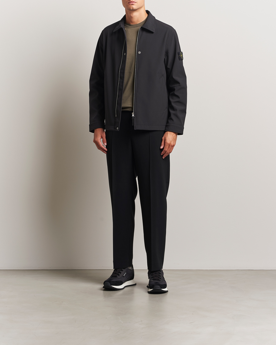 Heren | Jassen | Stone Island | Soft Shell Shirt Jacket Black