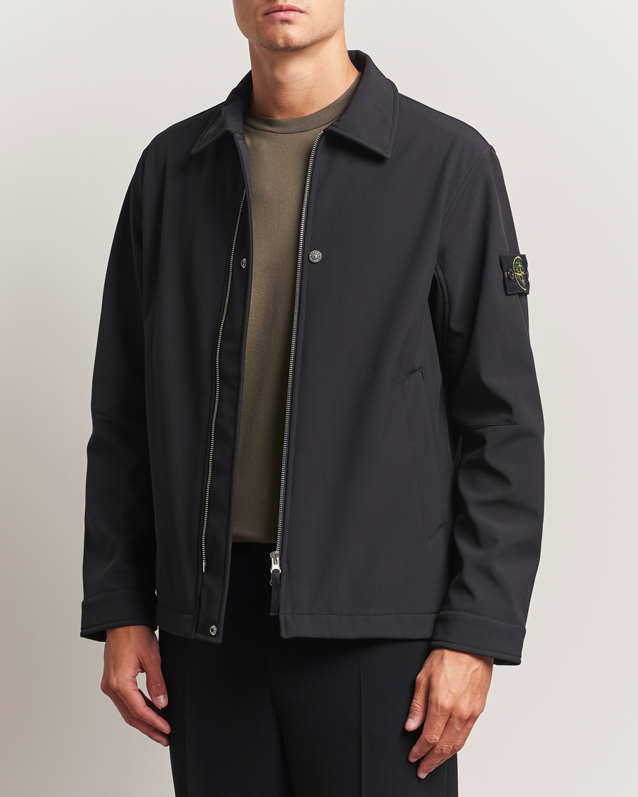 Heren | Jassen | Stone Island | Soft Shell Shirt Jacket Black