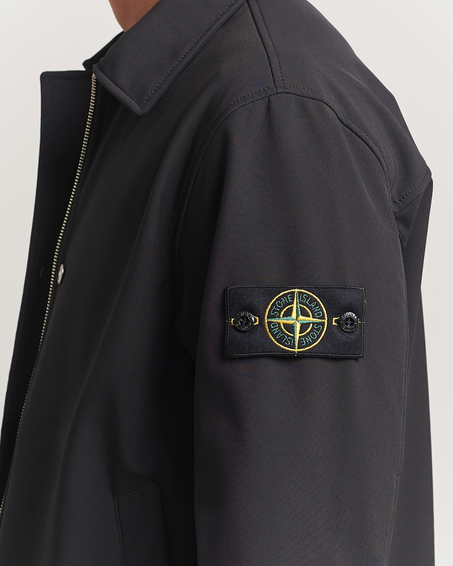 Heren | Jassen | Stone Island | Soft Shell Shirt Jacket Black