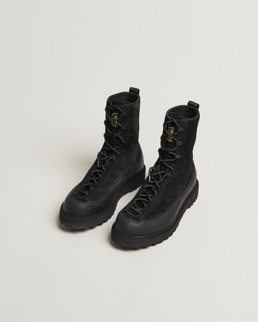 Homme | Bottes | Stone Island | Suede Hiking Boots Black