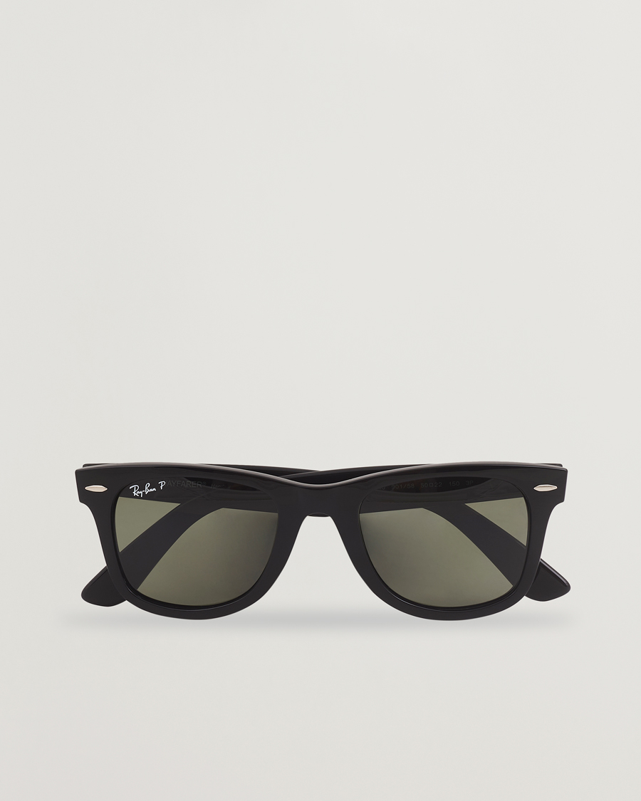 Heren | Zonnebrillen | Ray-Ban | Original Wayfarer Polarized Sunglasses Black/Green