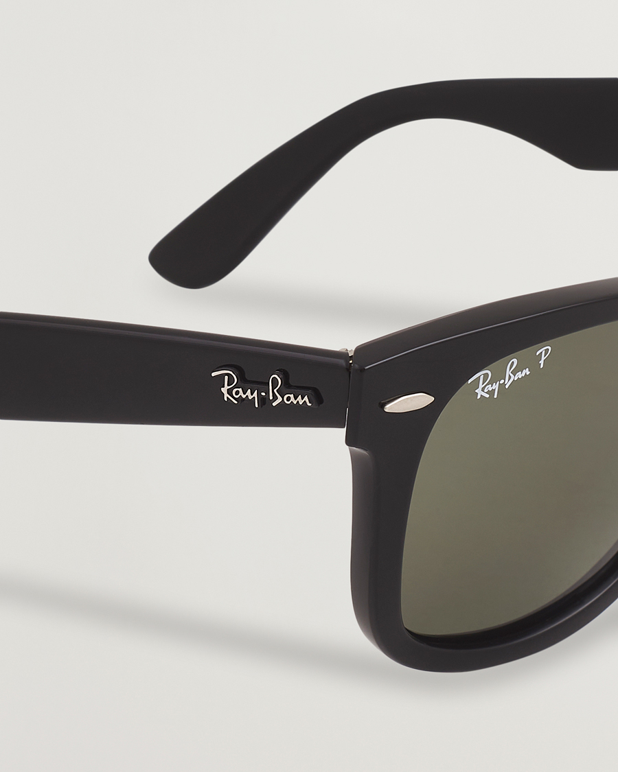 Heren | Zonnebrillen | Ray-Ban | Original Wayfarer Polarized Sunglasses Black/Green