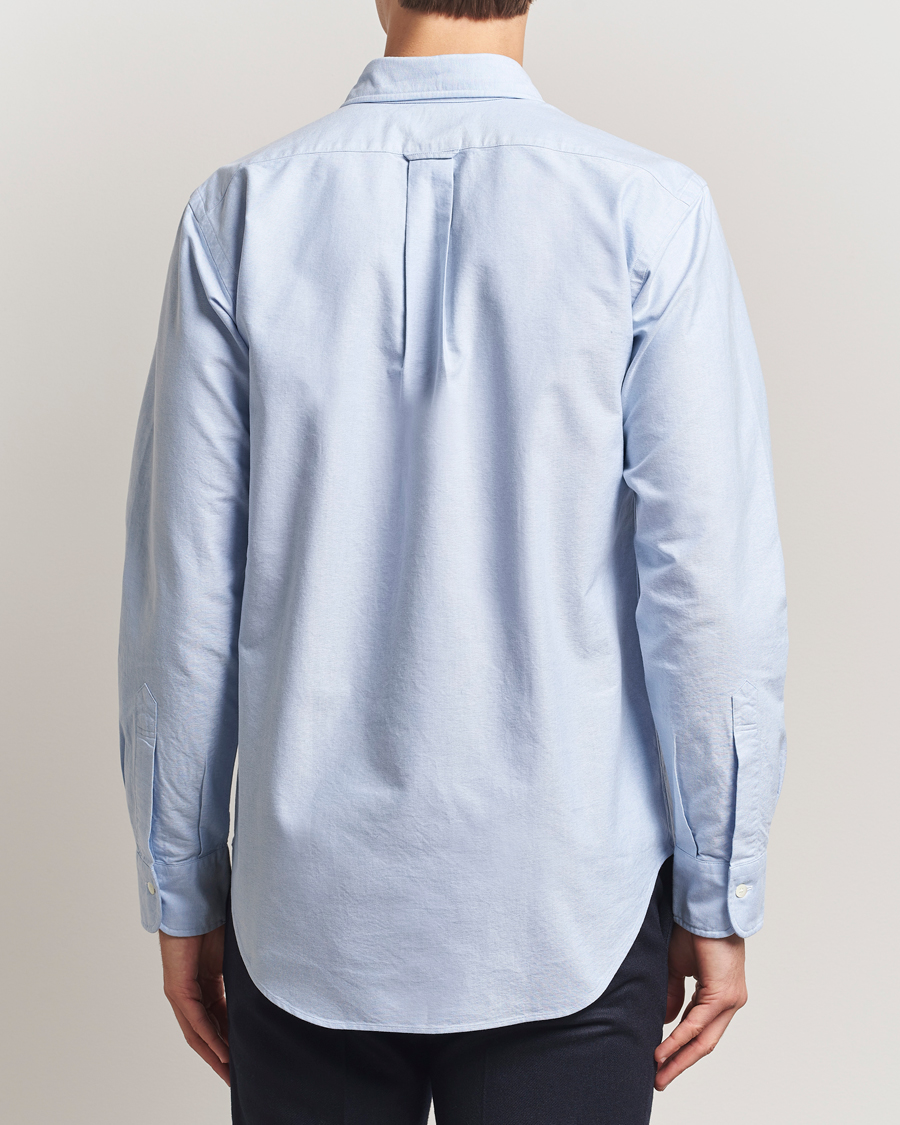 Homme | Chemises | Kamakura Shirts | Vintagy Ivy Straight Collar Oxford Shirt Light Blue