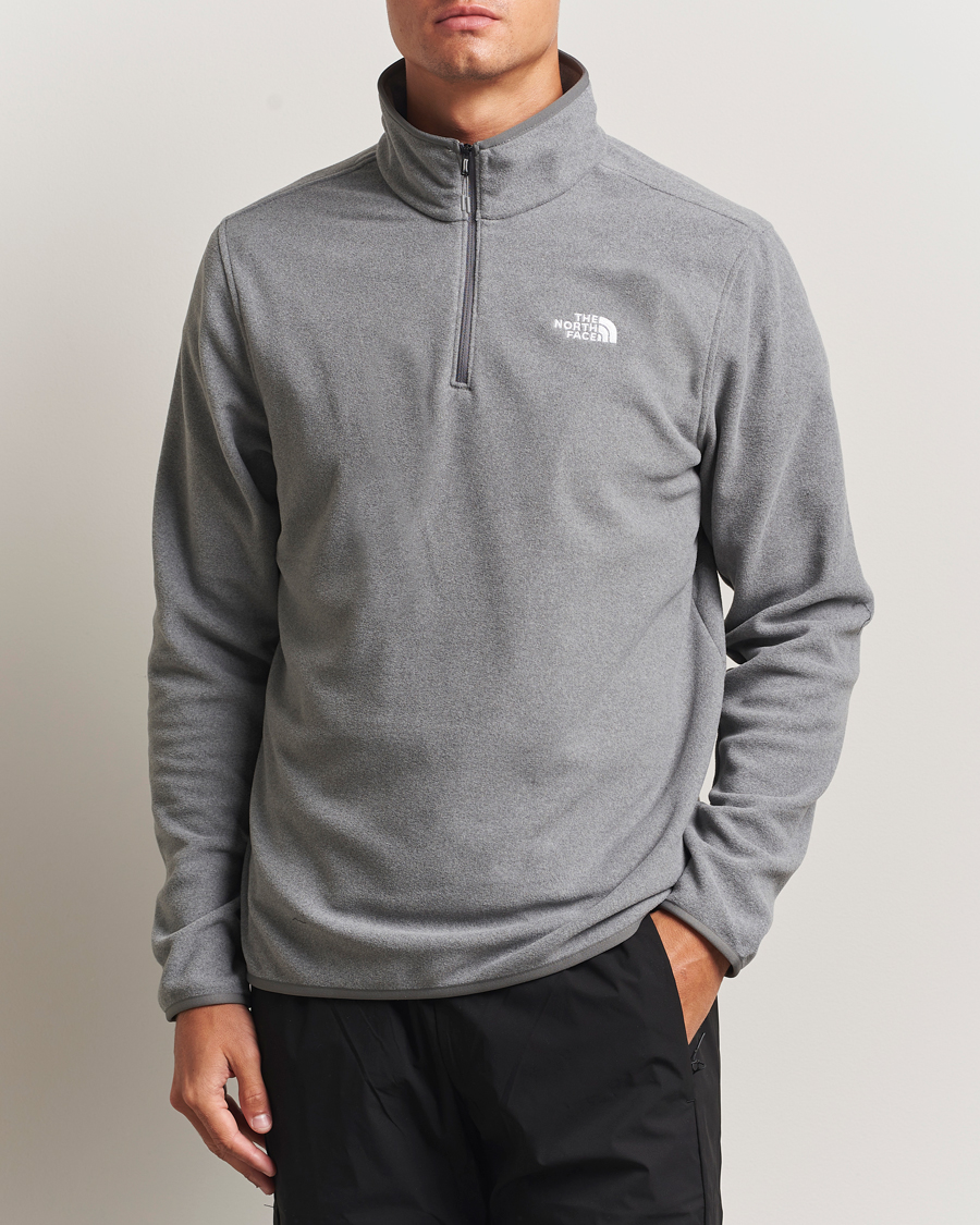 Heren | Truien | The North Face | Glacier Fleece 1/4 Zip Grey