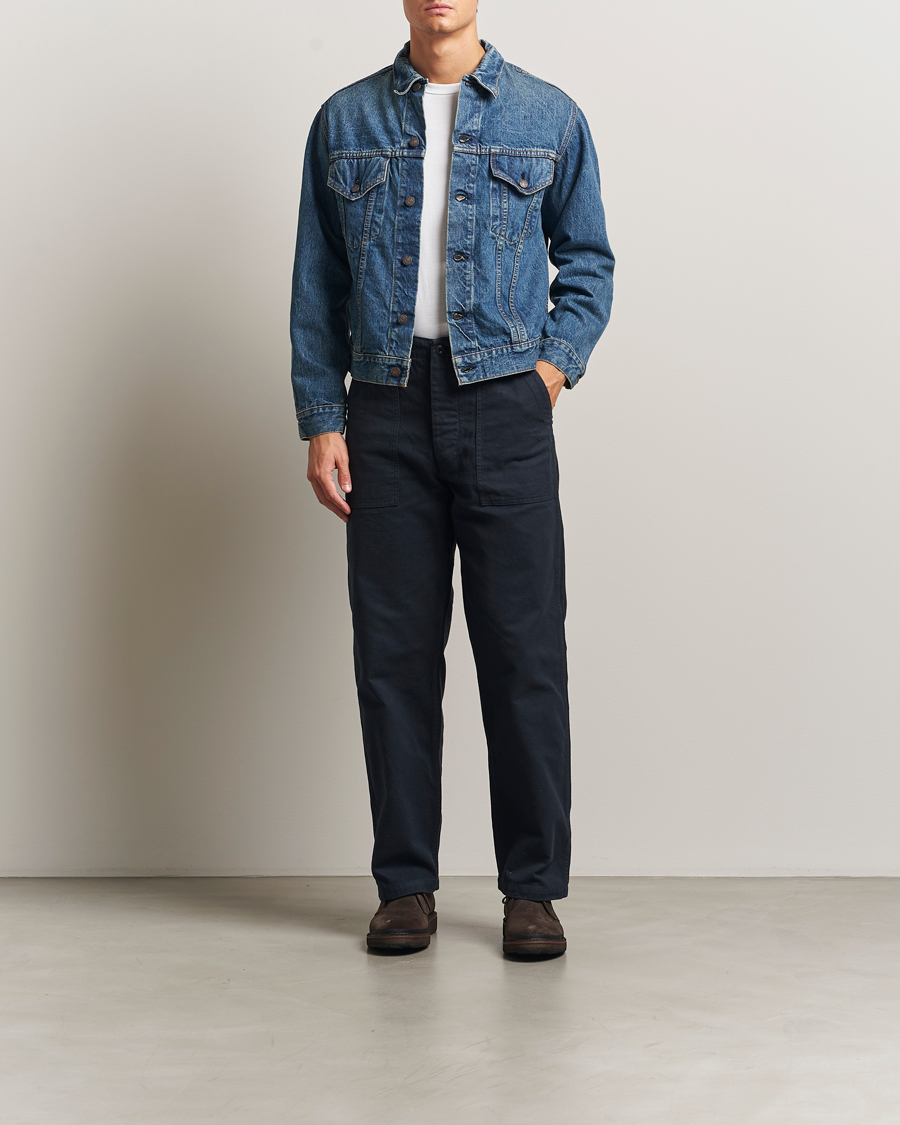 Homme | Pantalons | orSlow | Regular Fit Original Sateen Fatigue Pants Navy
