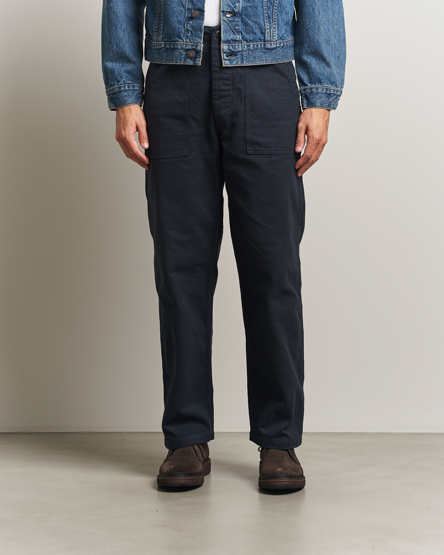 Homme | Pantalons | orSlow | Regular Fit Original Sateen Fatigue Pants Navy