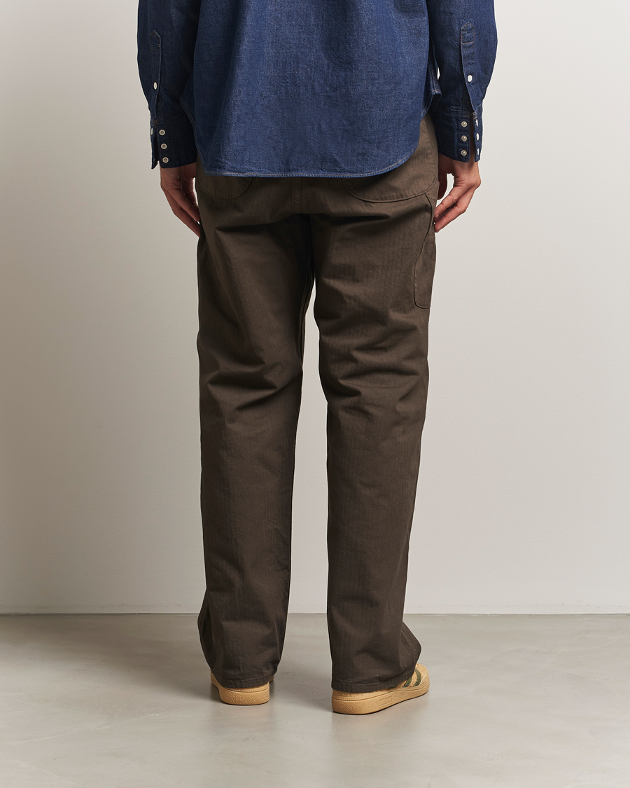 Homme | Pantalons | orSlow | Wide Fit French Work Pants Coffee Brown