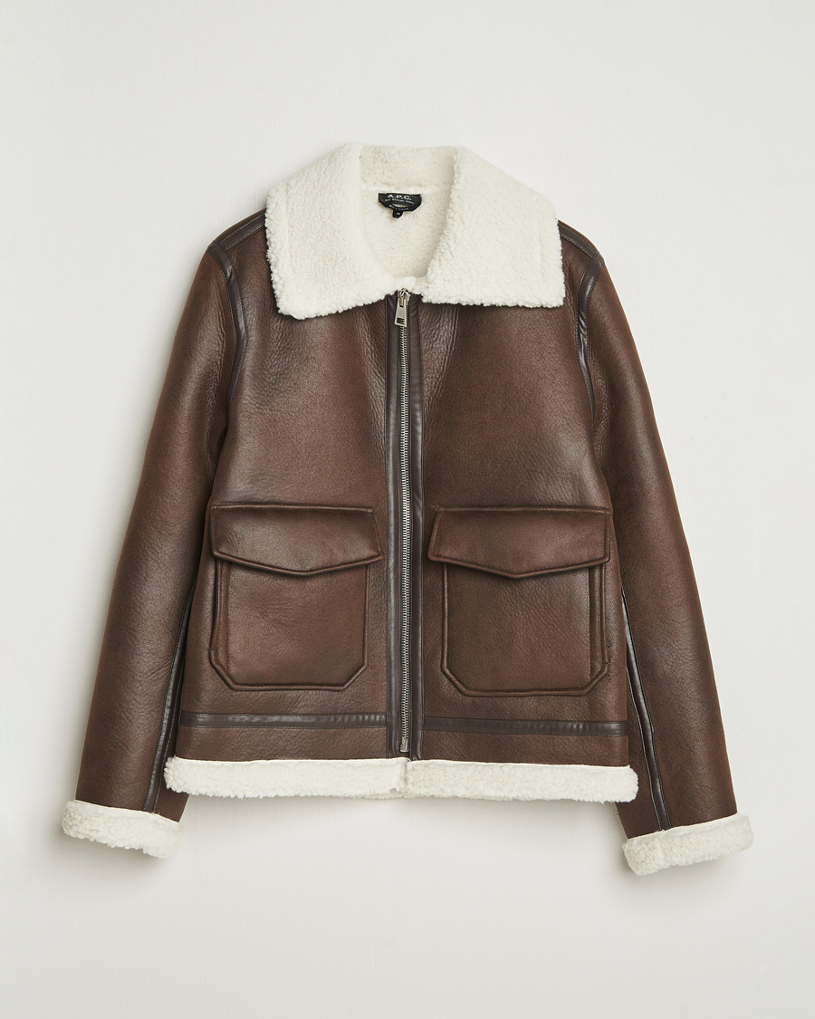 Homme | Manteaux Et Vestes | A.P.C. | Tommy Aviator Jacket Brown
