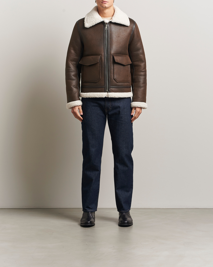 Heren | Jassen | A.P.C. | Tommy Aviator Jacket Brown