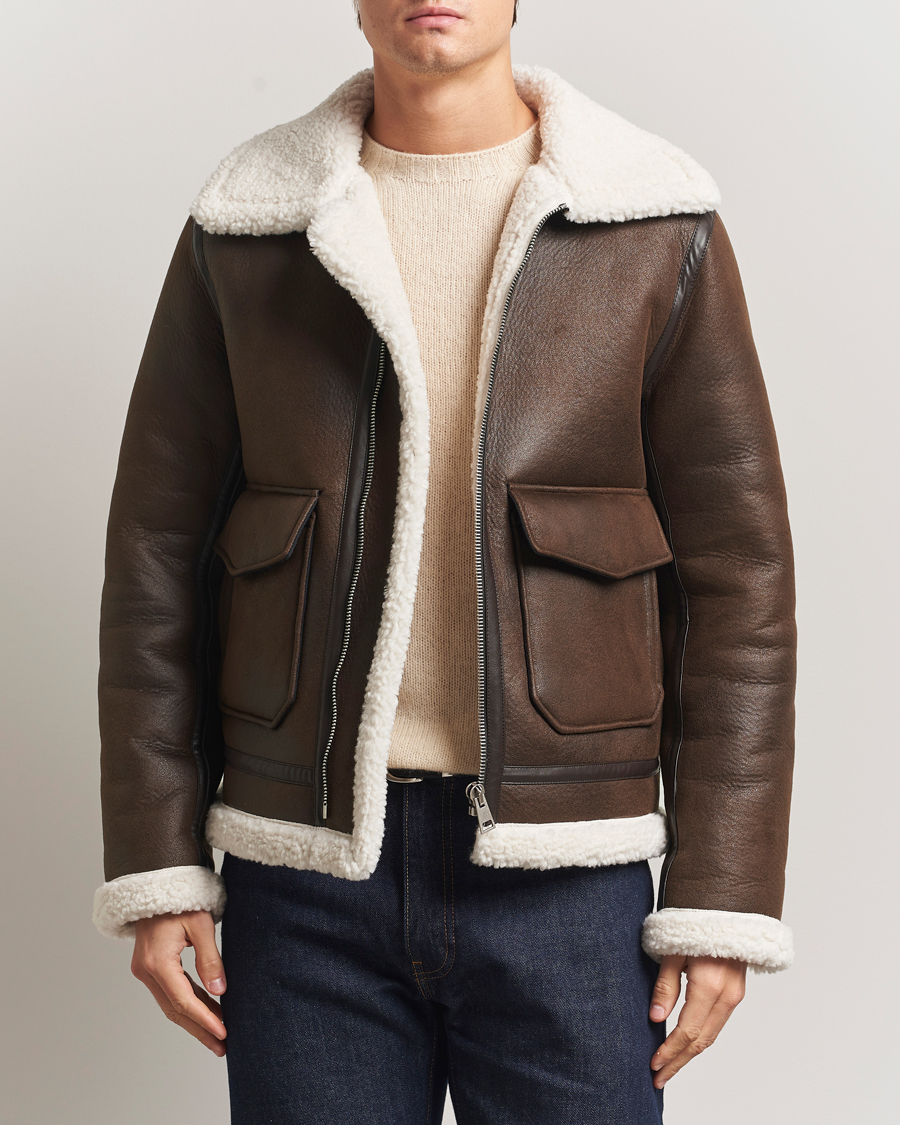 Heren | Jassen | A.P.C. | Tommy Aviator Jacket Brown