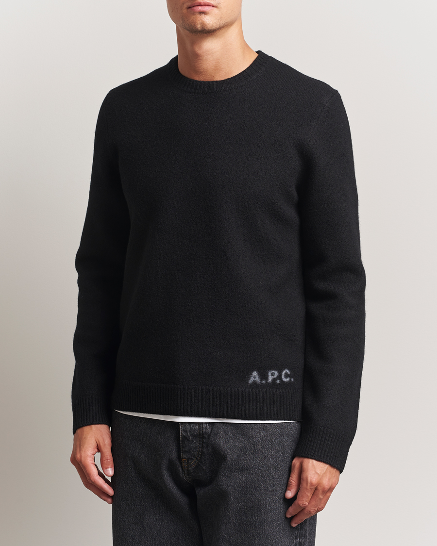 Heren | Truien | A.P.C. | Edward Wool Knitted Sweater Black