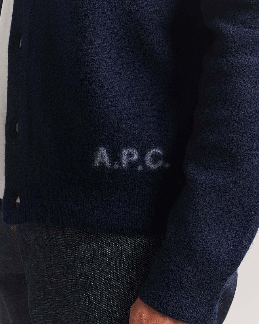Heren | Truien | A.P.C. | Kenny Wool Knitted Cardigan Dark Navy
