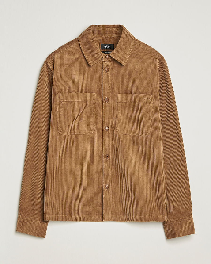 Heren | Overhemden | A.P.C. | Leon Corduroy Overshirt Brown
