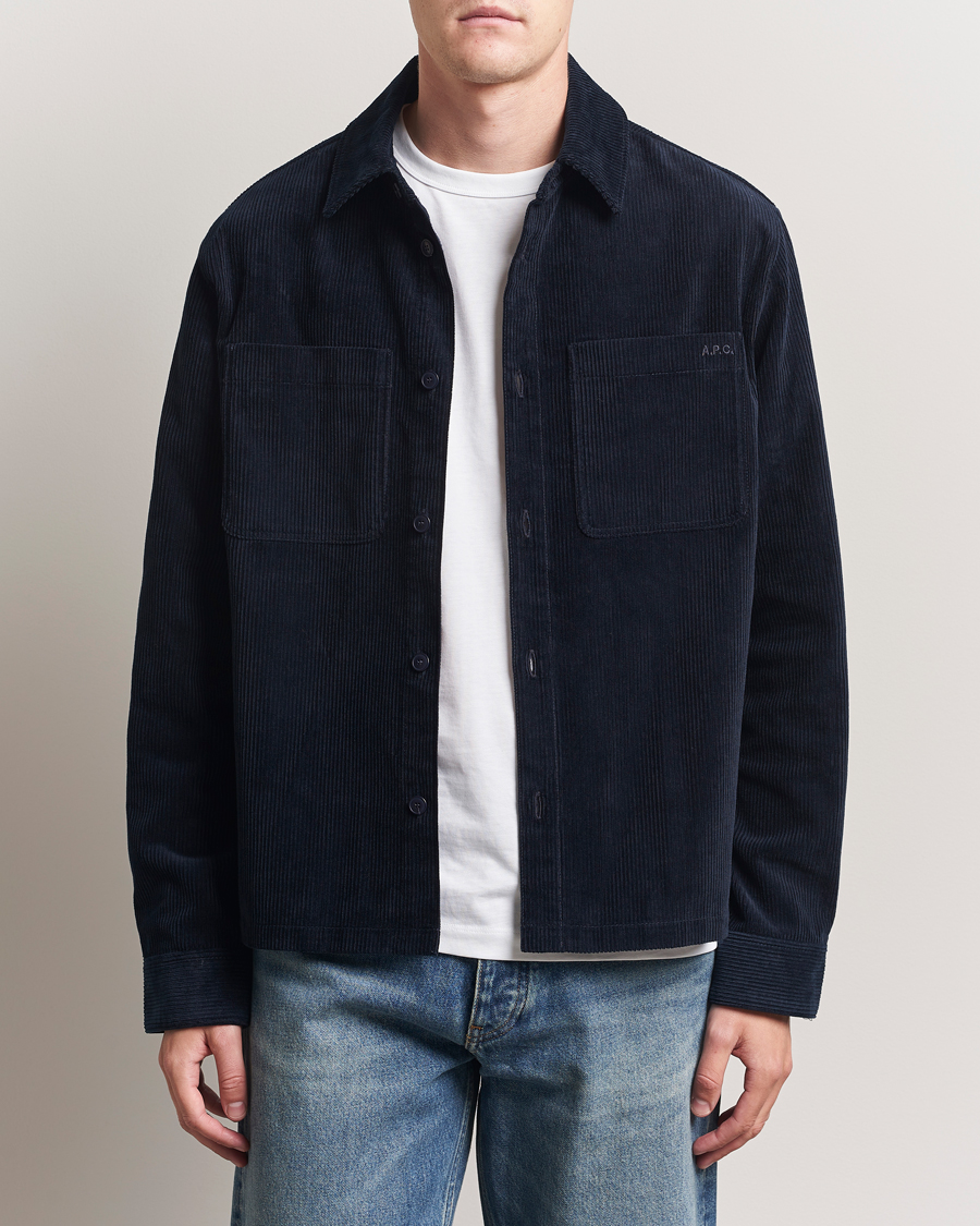 Homme | Chemises | A.P.C. | Leon Corduroy Overshirt Dark Navy