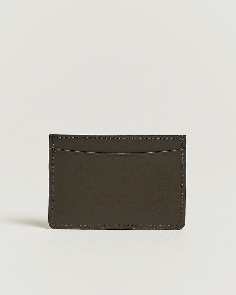 Homme | Portefeuilles | A.P.C. | Calf Leather Card Holder Coal