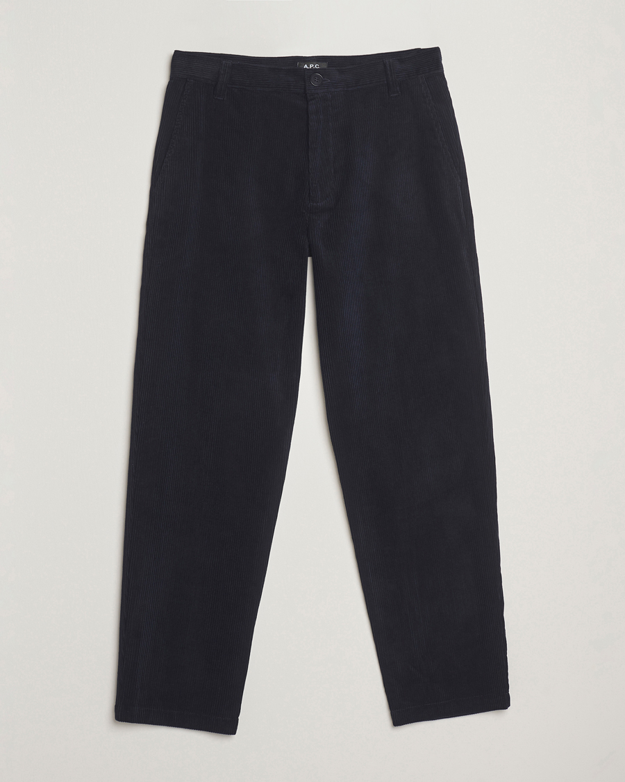 Heren | Broeken | A.P.C. | Lawrence Corduroy Trousers Dark Navy
