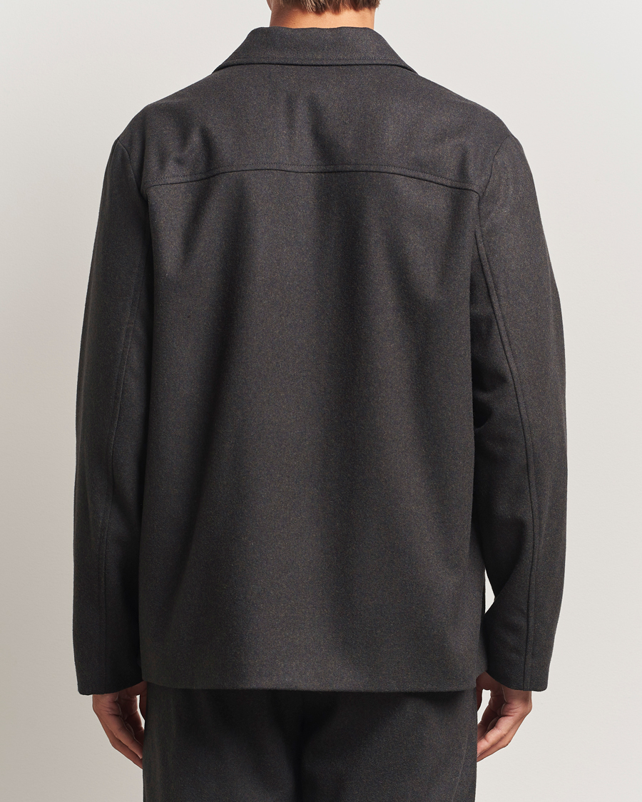 Heren | Jassen | A.P.C. | Jamie Wool Flannel Shirt Jacket Dark Brown