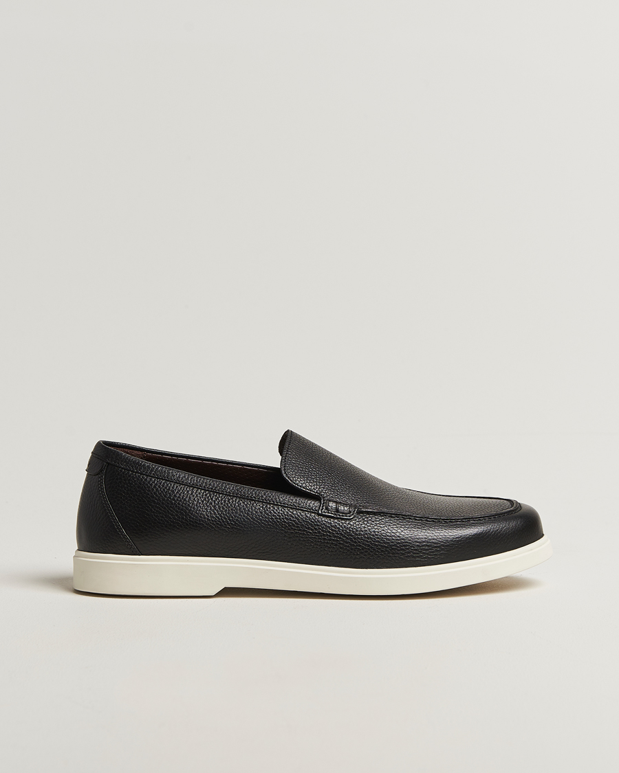Homme | Loafers | Loake Lifestyle | Loake 1880 Tuscany Grained Leather Loafers Black