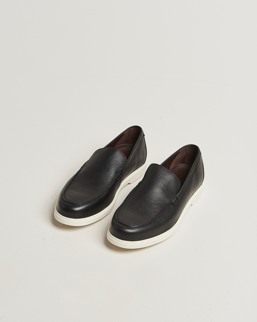 Homme | Loafers | Loake Lifestyle | Loake 1880 Tuscany Grained Leather Loafers Black