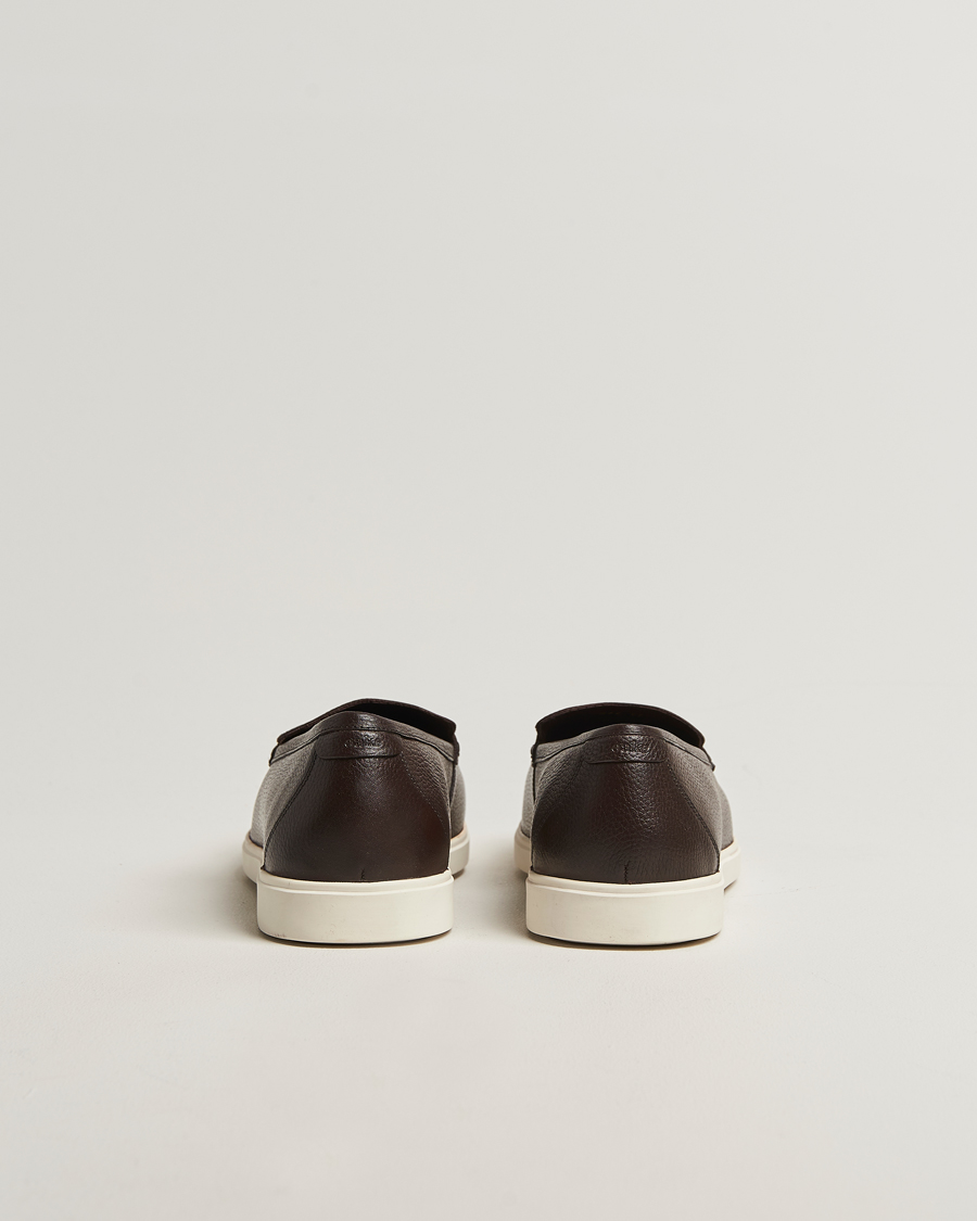 Homme | Loafers | Loake Lifestyle | Loake 1880 Tuscany Grained Leather Loafers Dark Brown