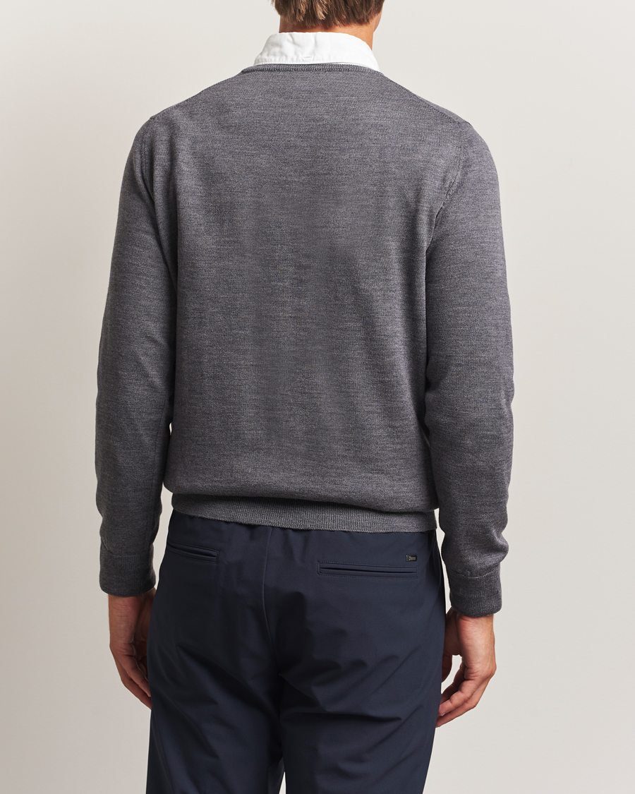 Homme | Pulls Et Tricots | Morgano | Extra Fine Merino Wool Crewneck Mid Grey