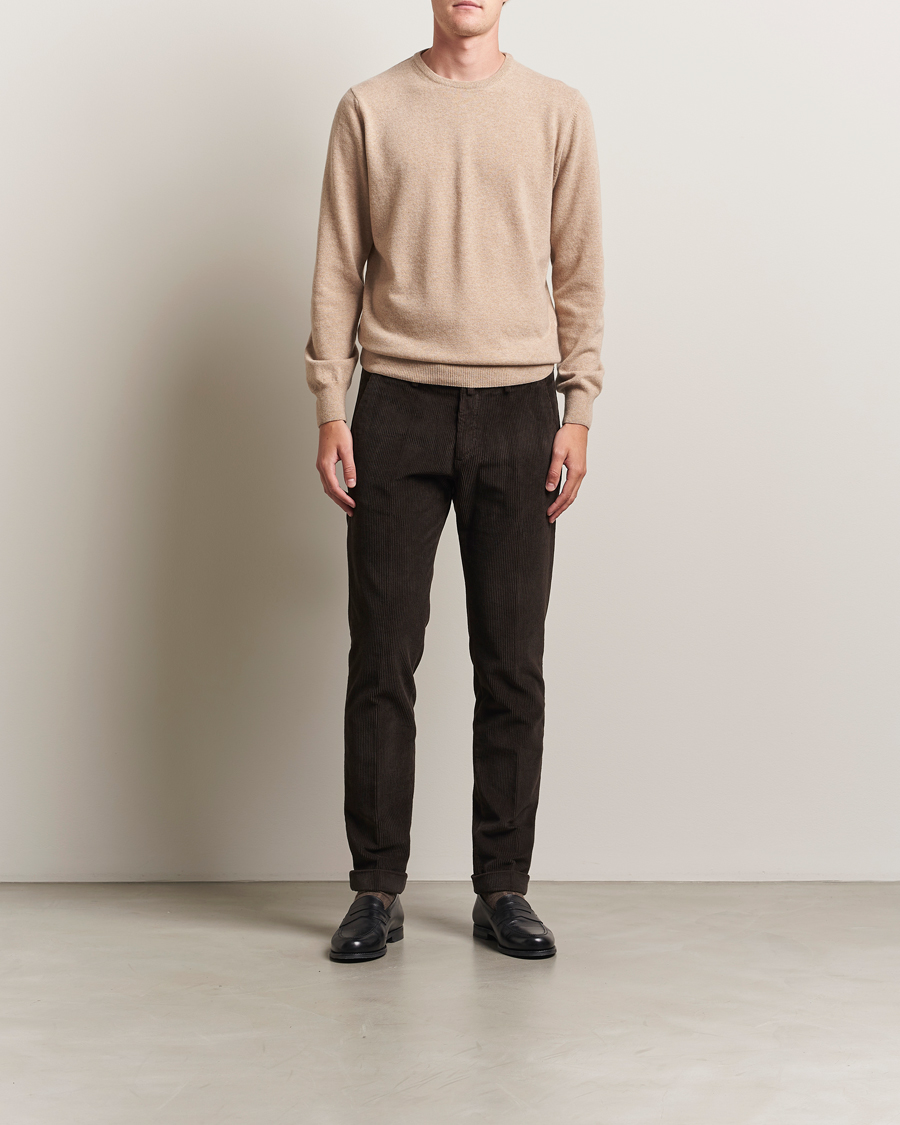 Heren | Truien | Morgano | Wool/Cashmere Crewneck Beige