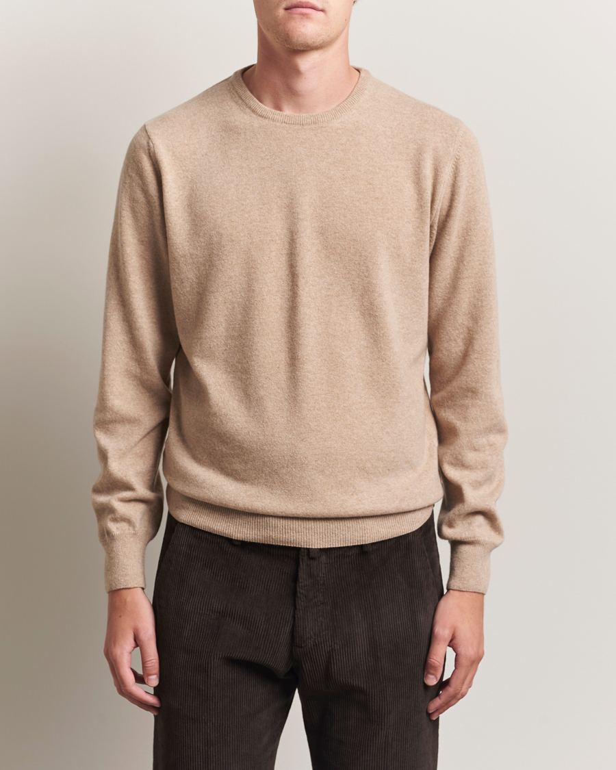 Homme | Pulls Et Tricots | Morgano | Wool/Cashmere Crewneck Beige