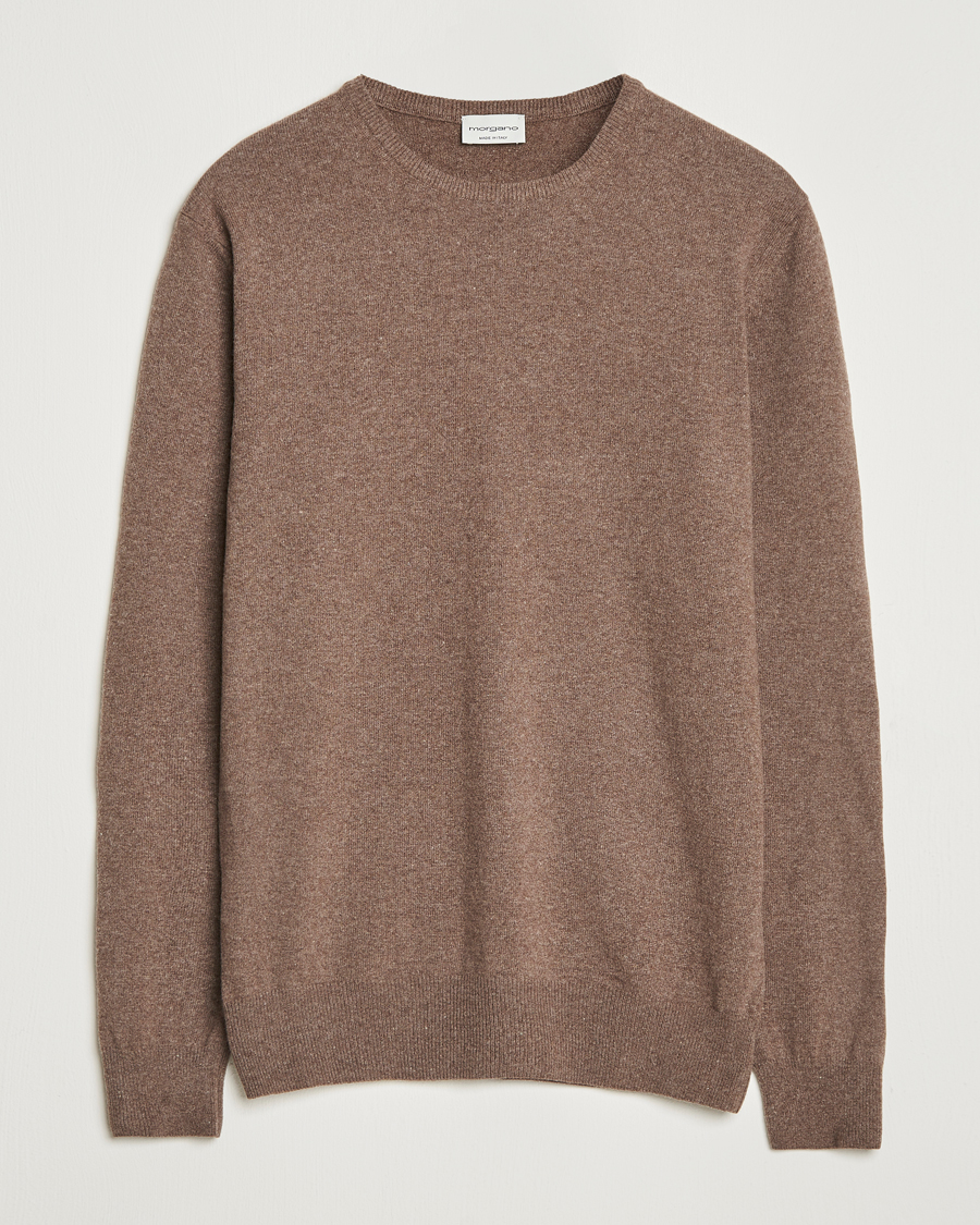 Heren | Truien | Morgano | Wool/Cashmere Crewneck Brown