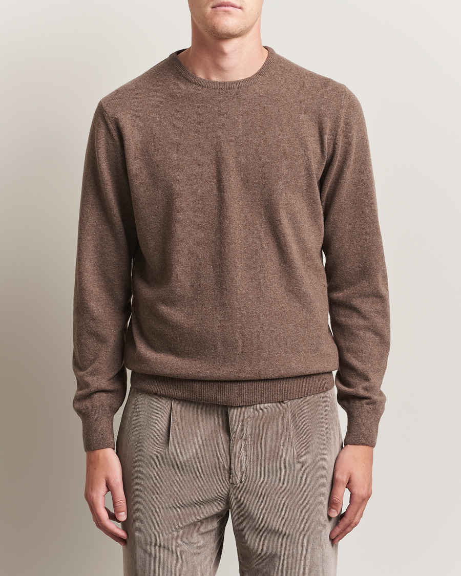 Homme | Pulls Et Tricots | Morgano | Wool/Cashmere Crewneck Brown