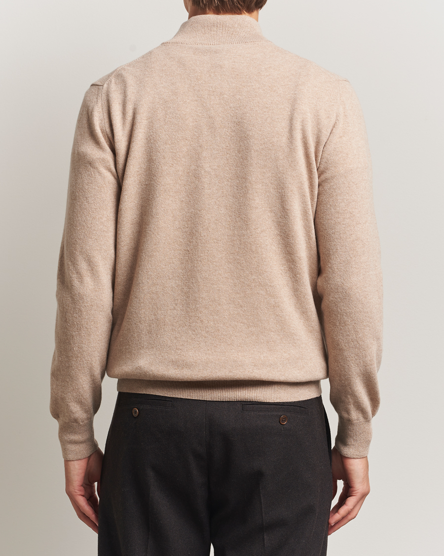 Homme | Pulls Et Tricots | Morgano | Wool/Cashmere Half-Zip Beige