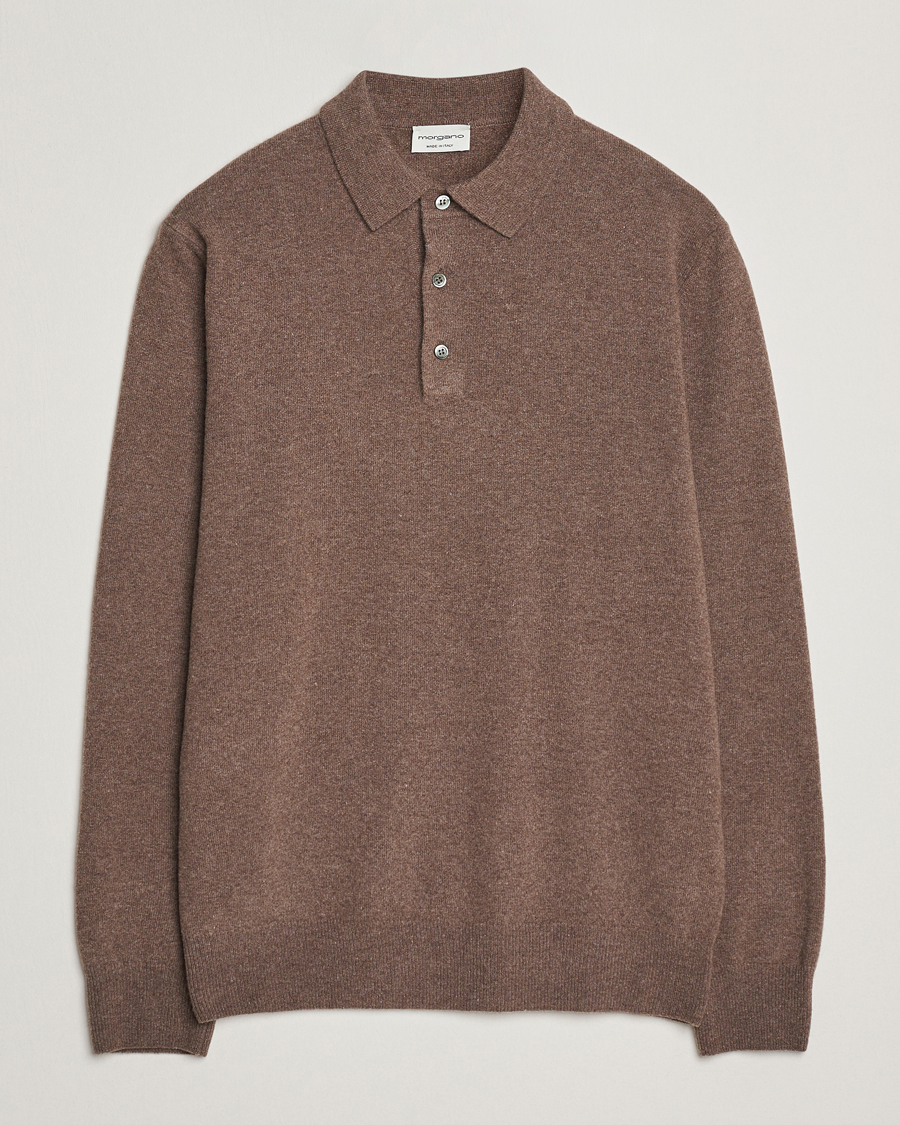 Homme | Pulls Et Tricots | Morgano | Wool/Cashmere Polo Brown