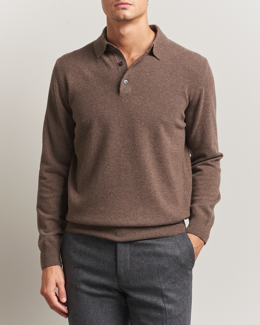 Homme | Pulls Et Tricots | Morgano | Wool/Cashmere Polo Brown