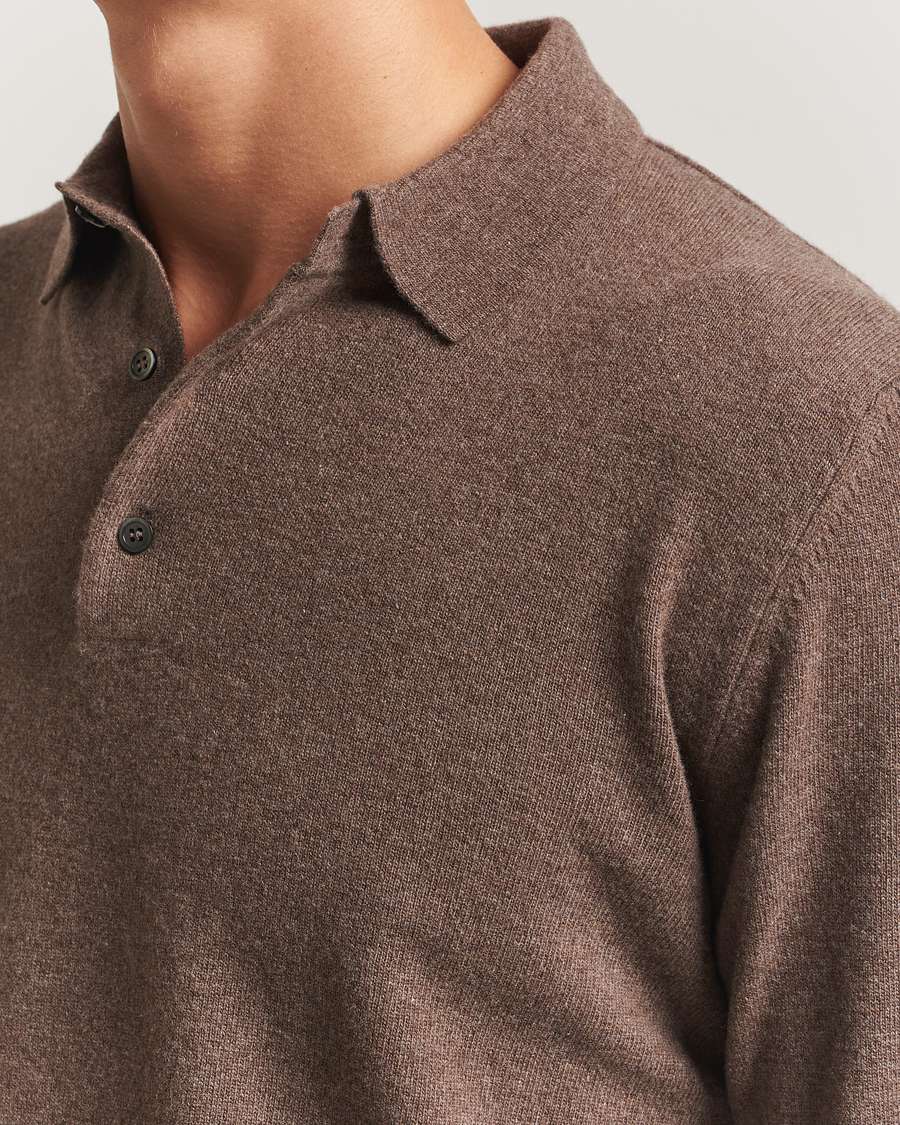 Homme | Pulls Et Tricots | Morgano | Wool/Cashmere Polo Brown