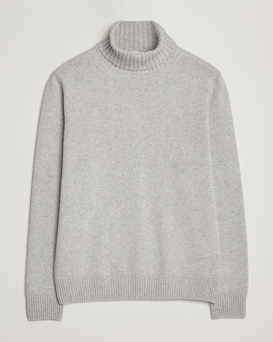 Homme | Pulls Et Tricots | Morgano | Wool/Cashmere Heavy Knit Rollneck Light Grey